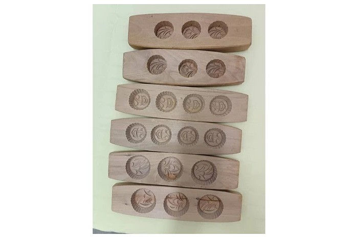 Traditional Wooden Pastry Molds 6pcs